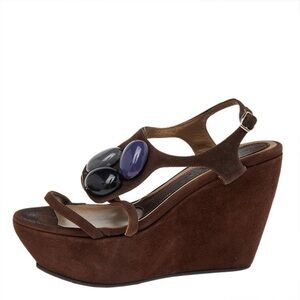 Marni brown platform sandals, size 38